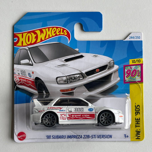 Hot Wheels '98 Subaru Impreza 22B STi-Version (White) Short Card HW: The '90s 244/250