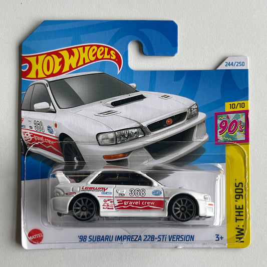 Hot Wheels '98 Subaru Impreza 22B STi-Version (White) Short Card (Damaged) HW: The '90s 244/250