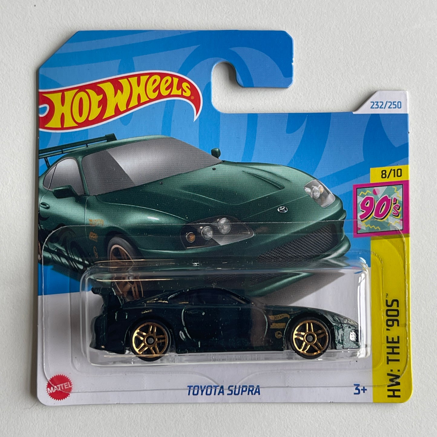 Hot Wheels Toyota Supra (Green) Short Card HW: The '90s 232/250