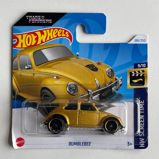 Hot Wheels Transformers Bumblebee (Gold) Short Card (Damaged) HW Screen Time 186/250