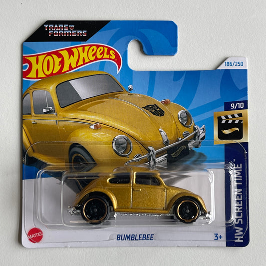 Hot Wheels Transformers Bumblebee (Gold) Short Card HW Screen Time 186/250