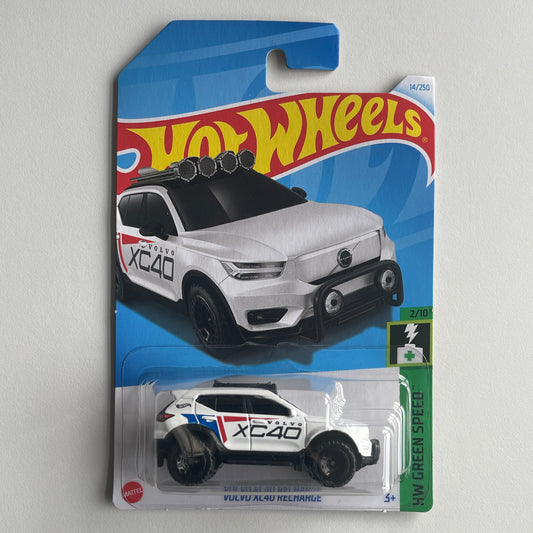 Hot Wheels Volvo XC40 Recharge (White) Long Card HW Green Speed 14/250