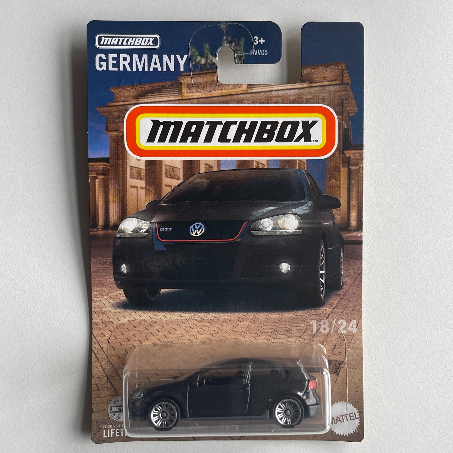 Matchbox Germany Volkswagen Golf GTI MKV (Black) Long Card