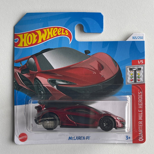 Hot Wheels McLaren P1 (Red) Short Card Quarter Mile Heroes 165/250