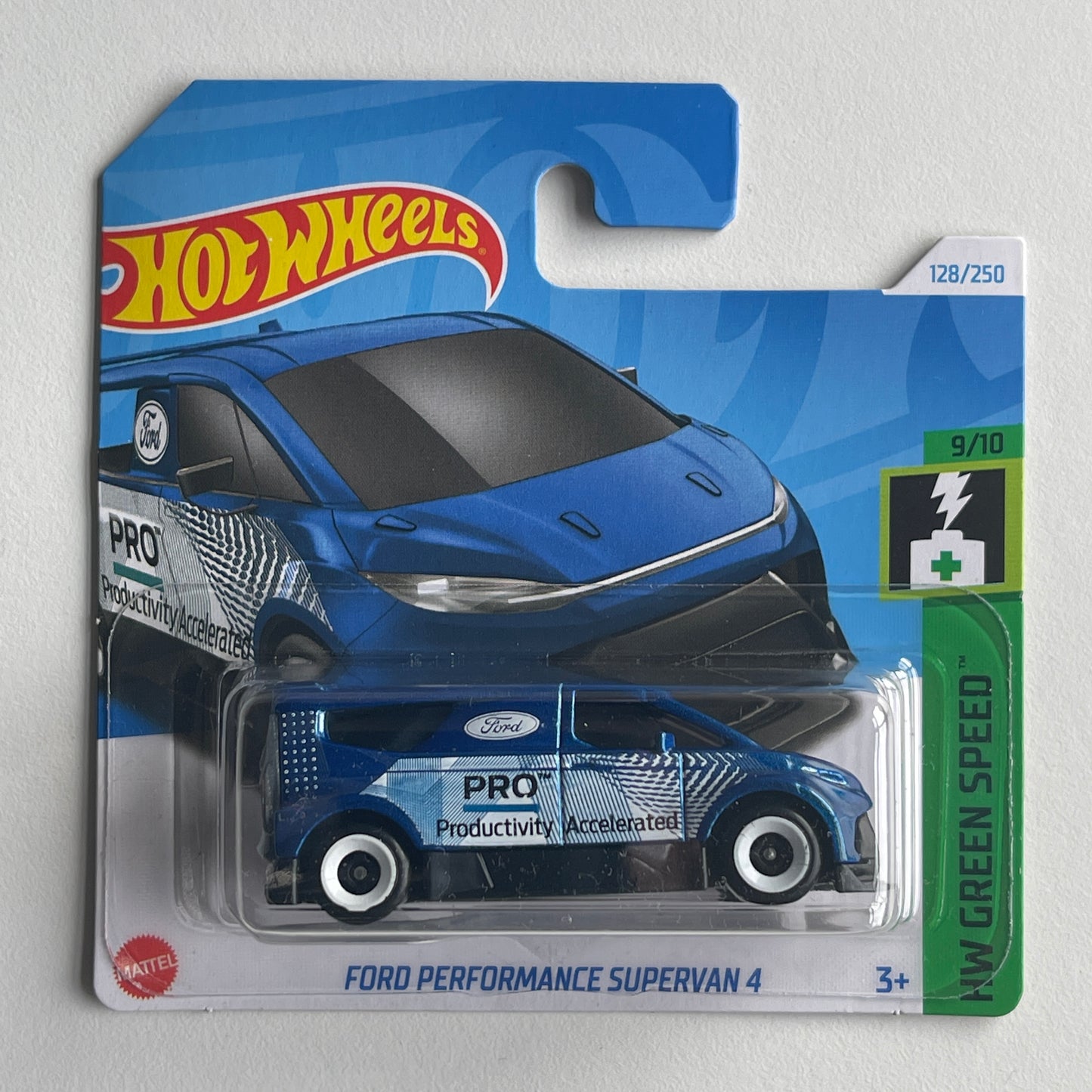 Hot Wheels Ford Performance Supervan 4 (Blue) Short Card HW Green Speed