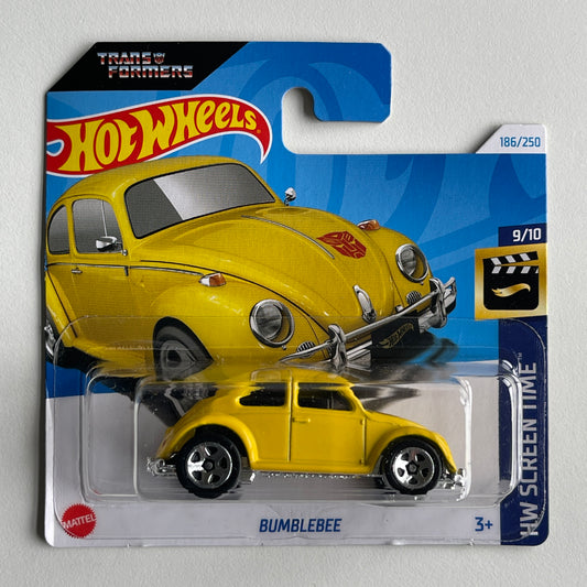 Hot Wheels Transformers Bumblebee (Yellow) Short Card (Damaged) HW Screen Time 186/250