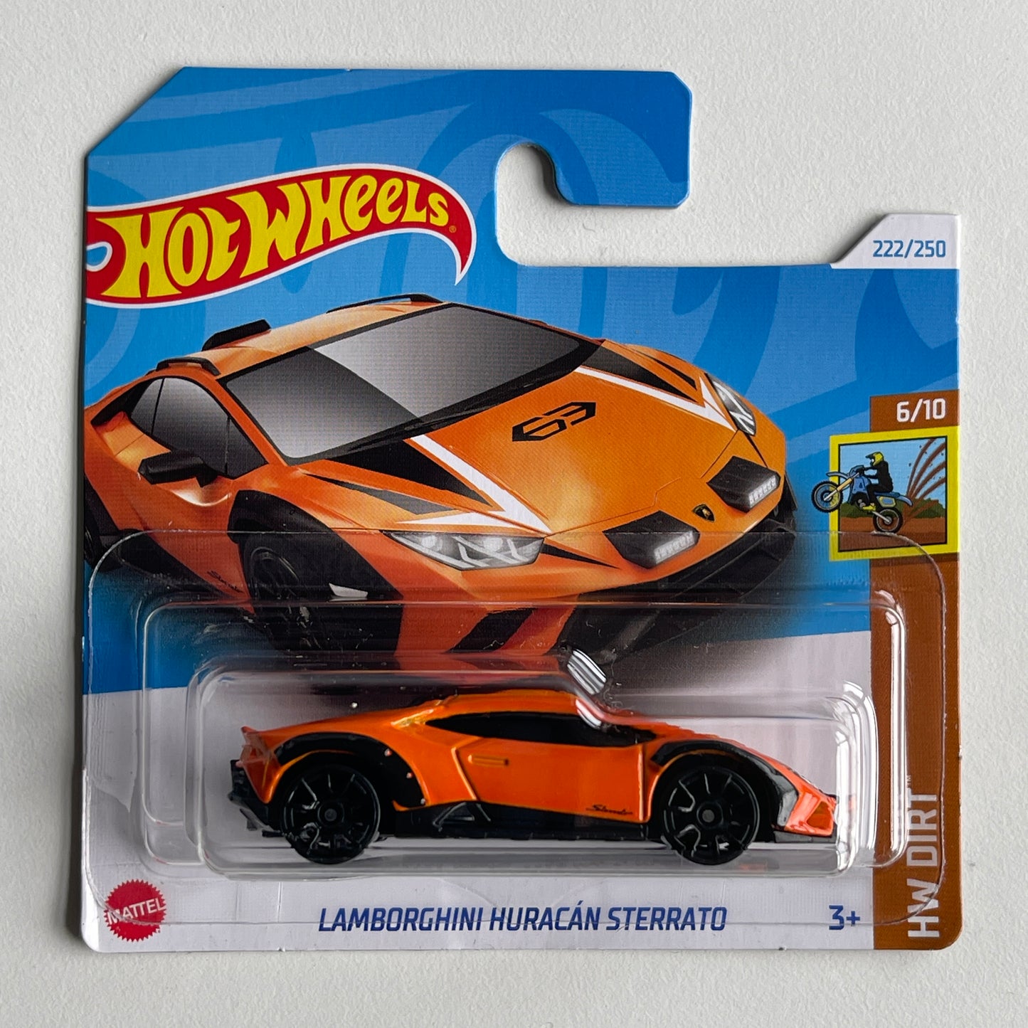 Hot Wheels Lamborghini Huracan Sterrato (Orange) Short Card (Damaged) Dirt 222/250