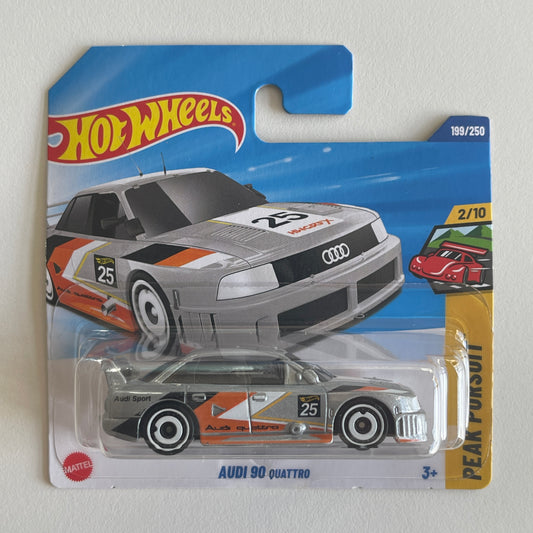 Hot Wheels Audi '90 Quattro (Grey) Short Card (Damaged) Peak Pursuit 199/250