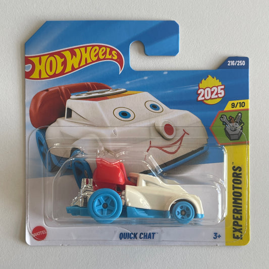Hot Wheels Quick Chat (Blue/Red) Short Card (Damaged) Experimotors 216/250