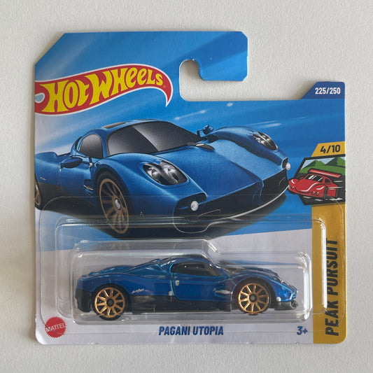 Hot Wheels Pagani Utopia (Blue) Short Card (Damaged) Peak Pursuit 225/250