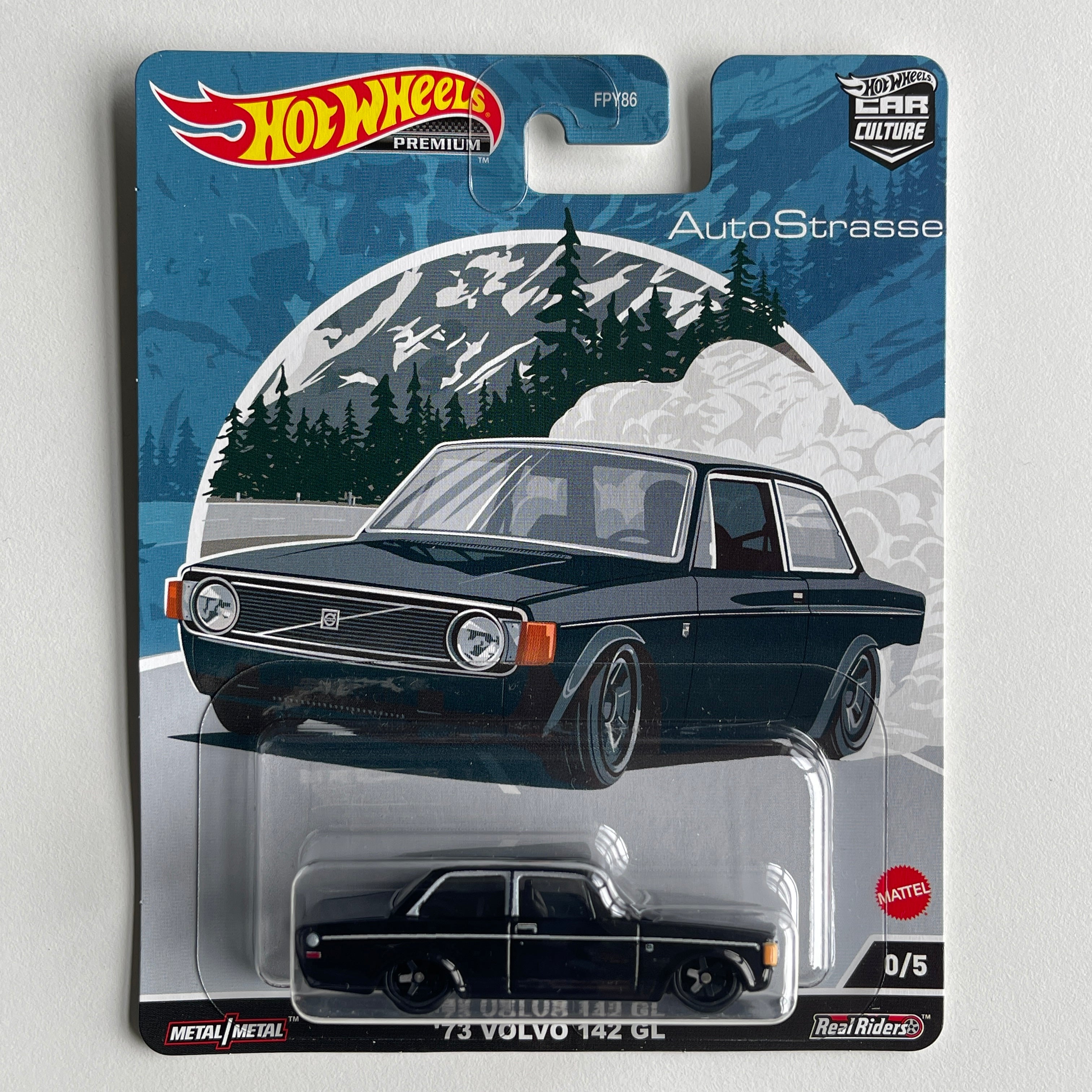 Hot Wheels deals Premium Car Culture Auto Strasse Chase 0/5 '73 Volvo 142 GL Black