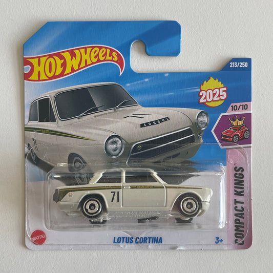 Hot Wheels Lotus Cortina (Cream) Short Card (Damaged) Compact Kings 213/250