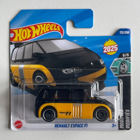 Hot Wheels Renault Espace F1 (Black/Yellow) Short Card (Damaged) HW Modified 172/250
