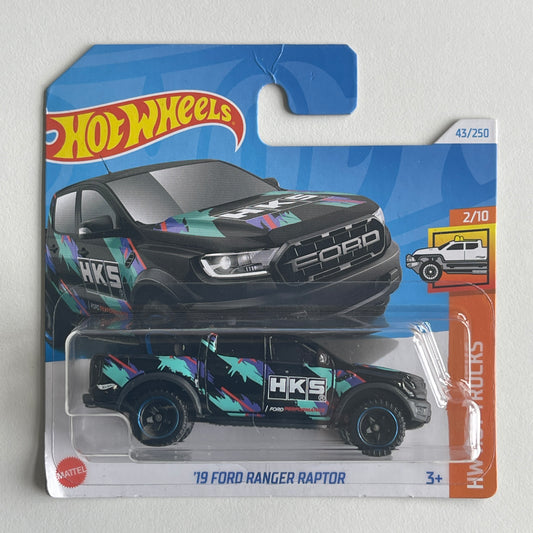 Hot Wheels HKS '19 Ford Ranger Raptor (Black) Short Card (Damaged) HW Hot Trucks 43/250