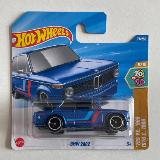 Hot Wheels BMW 2002 (Blue) Short Card HW: '70s Vs. '90s 77/250