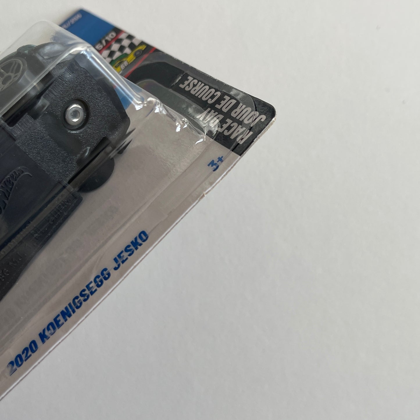 Hot Wheels 2020 Koenigsegg Jesko (Blue) Short Card (Damaged) Race Day 125/250