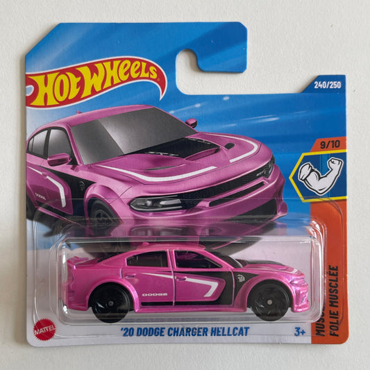 Hot Wheels '20 Dodge Charger Hellcat (Pink) Short Card Muscle Mania 240/250