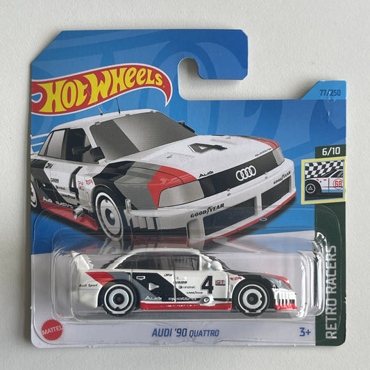 Hot Wheels Audi '90 Quattro (White) Short Card Retro Racers 77/250