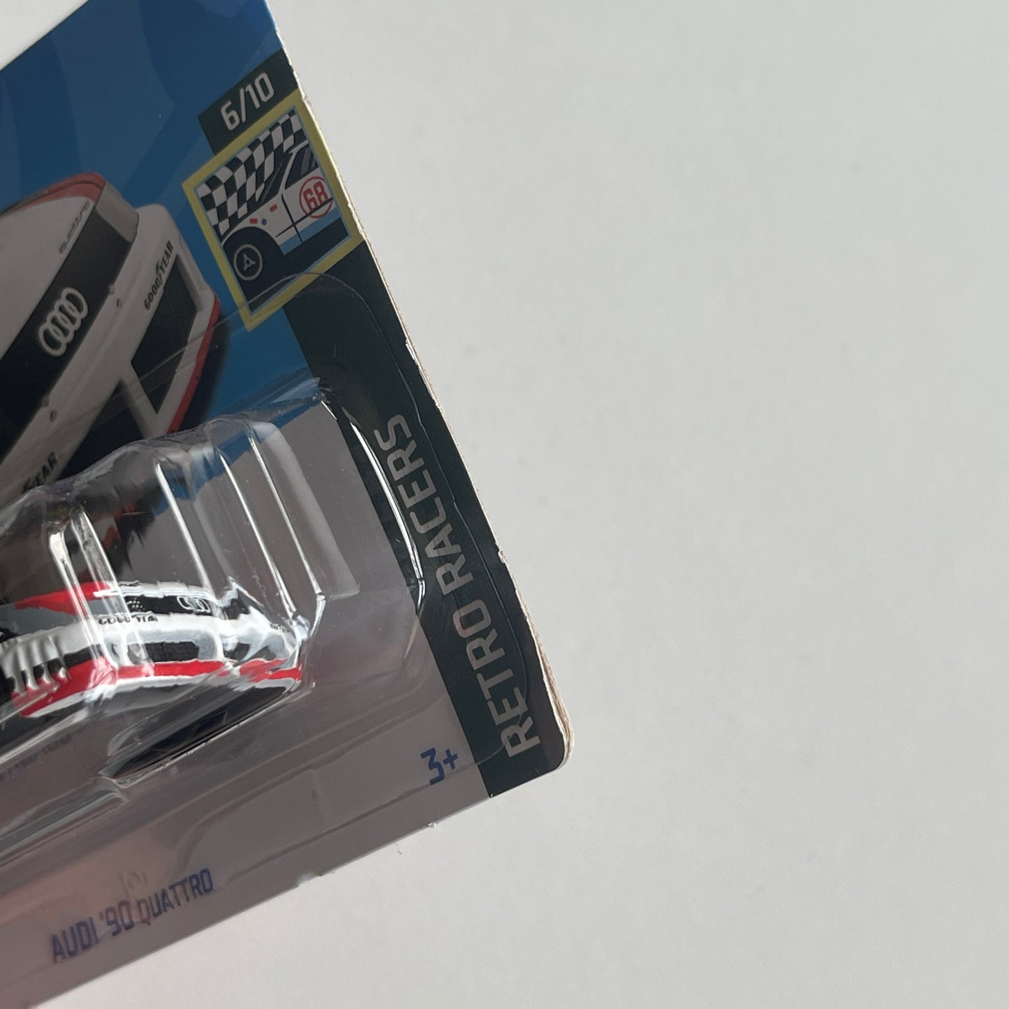 Hot Wheels Audi '90 Quattro (White) Short Card (Damaged) Retro Racers 77/250