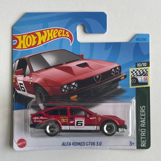 Hot Wheels Alfa Romeo GTV6 3.0 (Red) Short Card Retro Racers 185/250