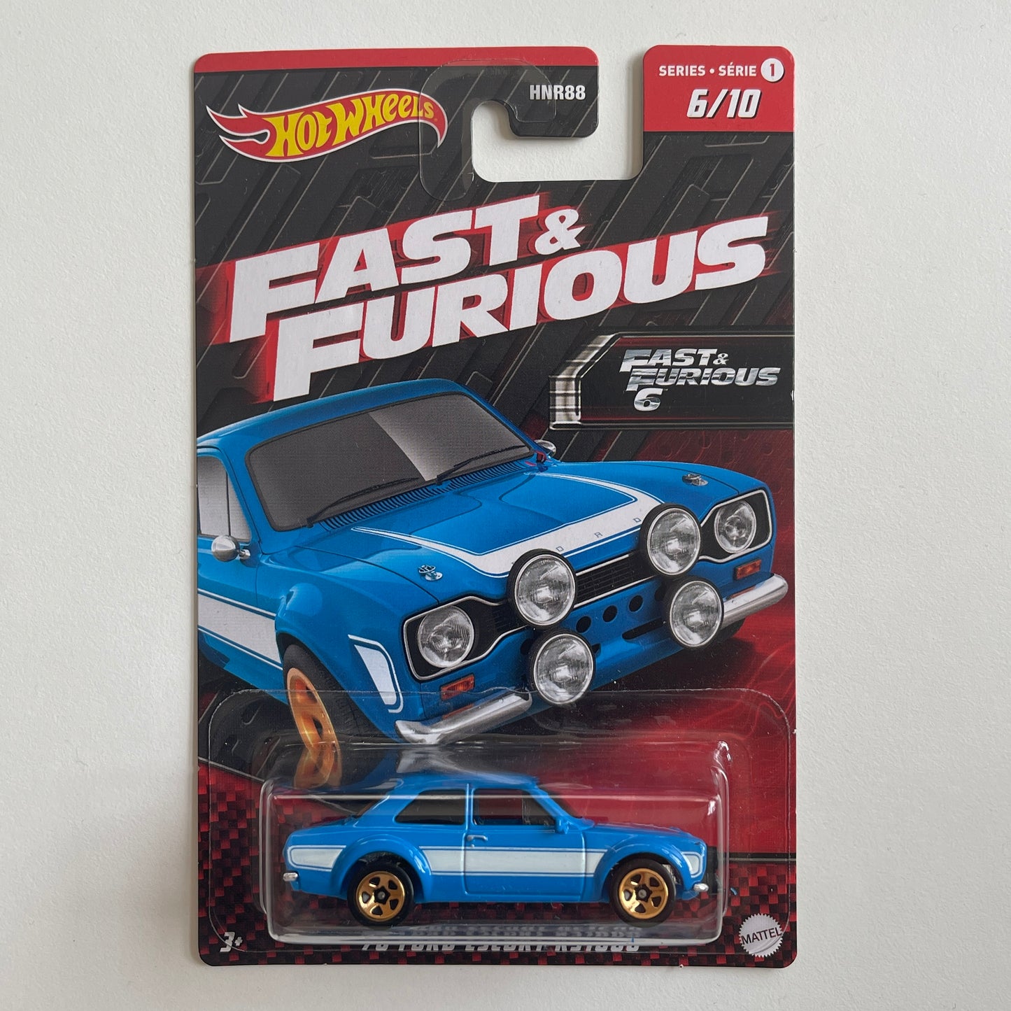 Hot Wheels Fast & Furious Series '70 Ford Escort RS1600 OG Card