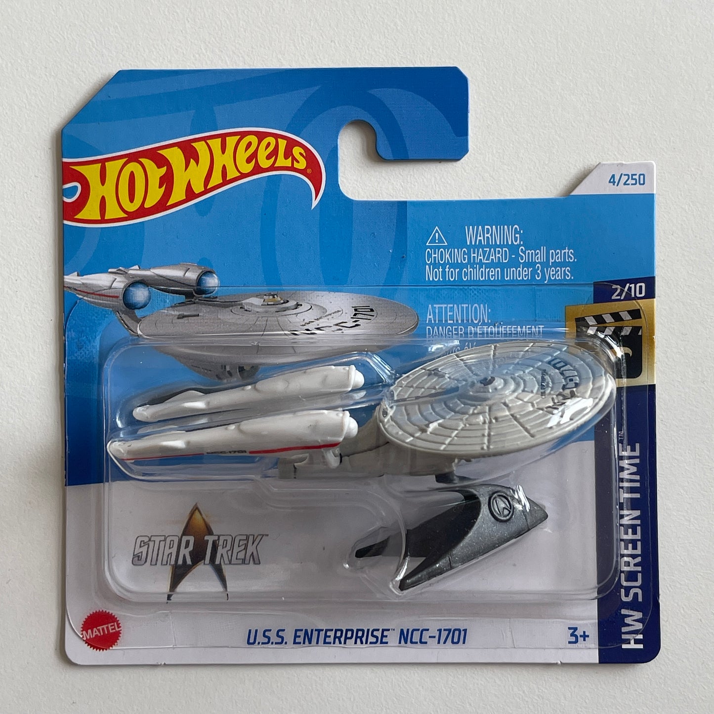 Hot Wheels U.S.S. Enterprise NCC-1701 Short Card HW Screen Time 4/250