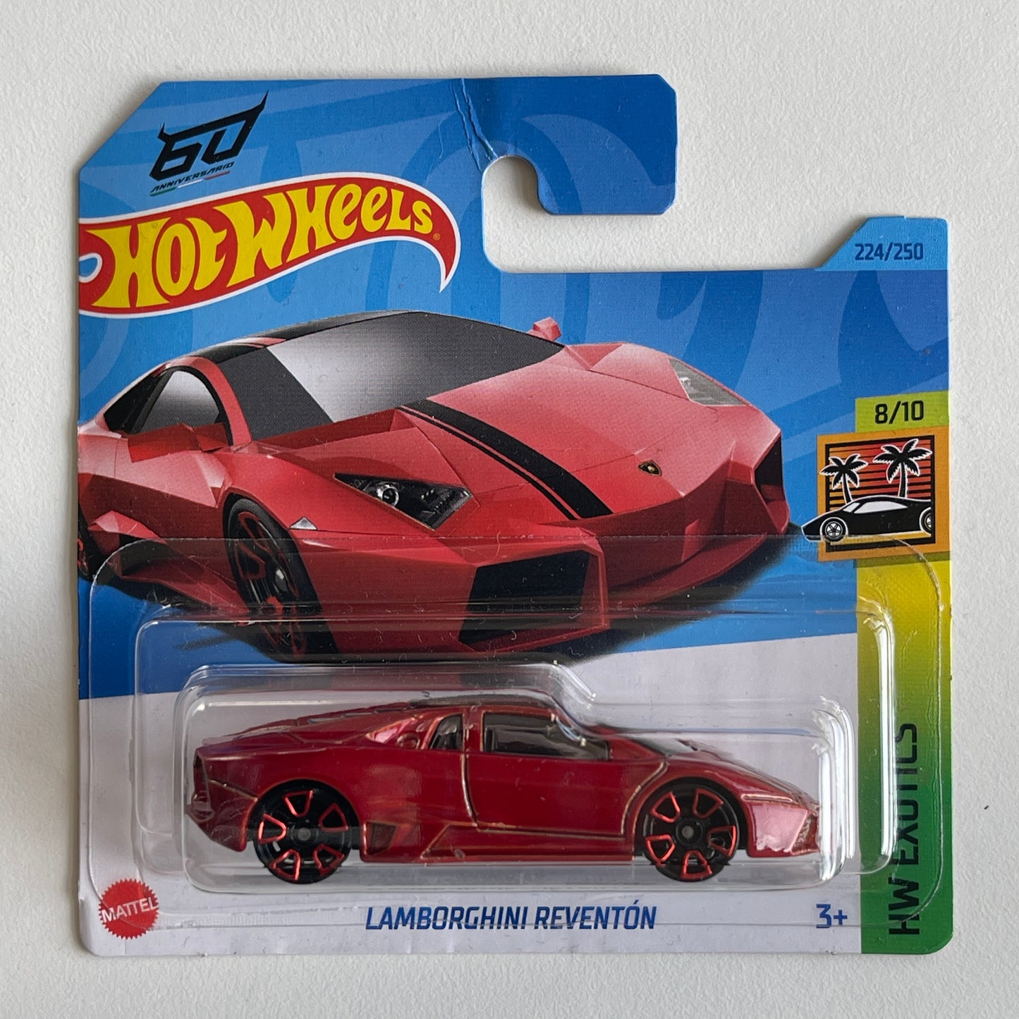 Hot Wheels Lamborghini Reventon (Red) Short Card (Damaged) HW Exotics 224/250