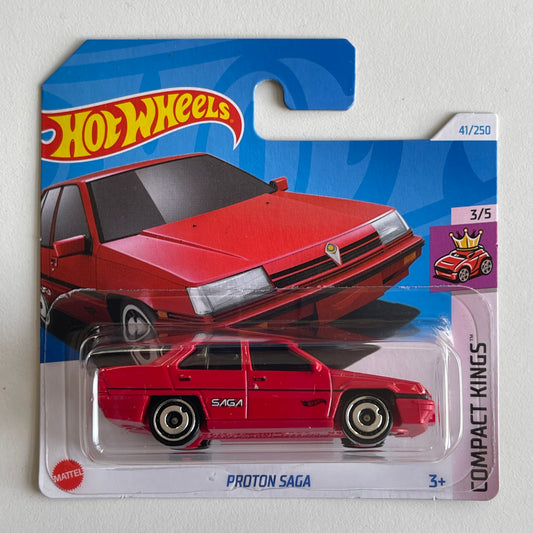 Hot Wheels Proton Saga (Red) Short Card Compact Kings 41/250