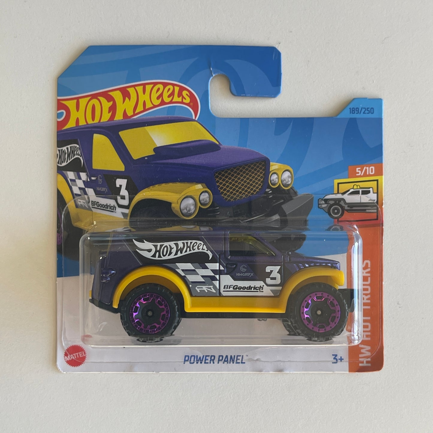 Hot Wheels Power Panel (Purple) Short Card (Damaged) HW Hot Trucks 189/250