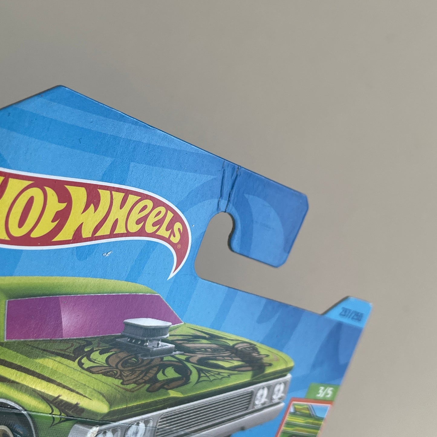 Hot Wheels Layin' Lowrider (Green) Short Card (Damaged) HW Slammed 237/250