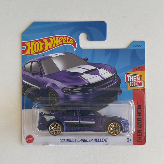 Hot Wheels '20 Dodge Charger Hellcat (Purple) Short Card (Damaged) Then And Now 231/250