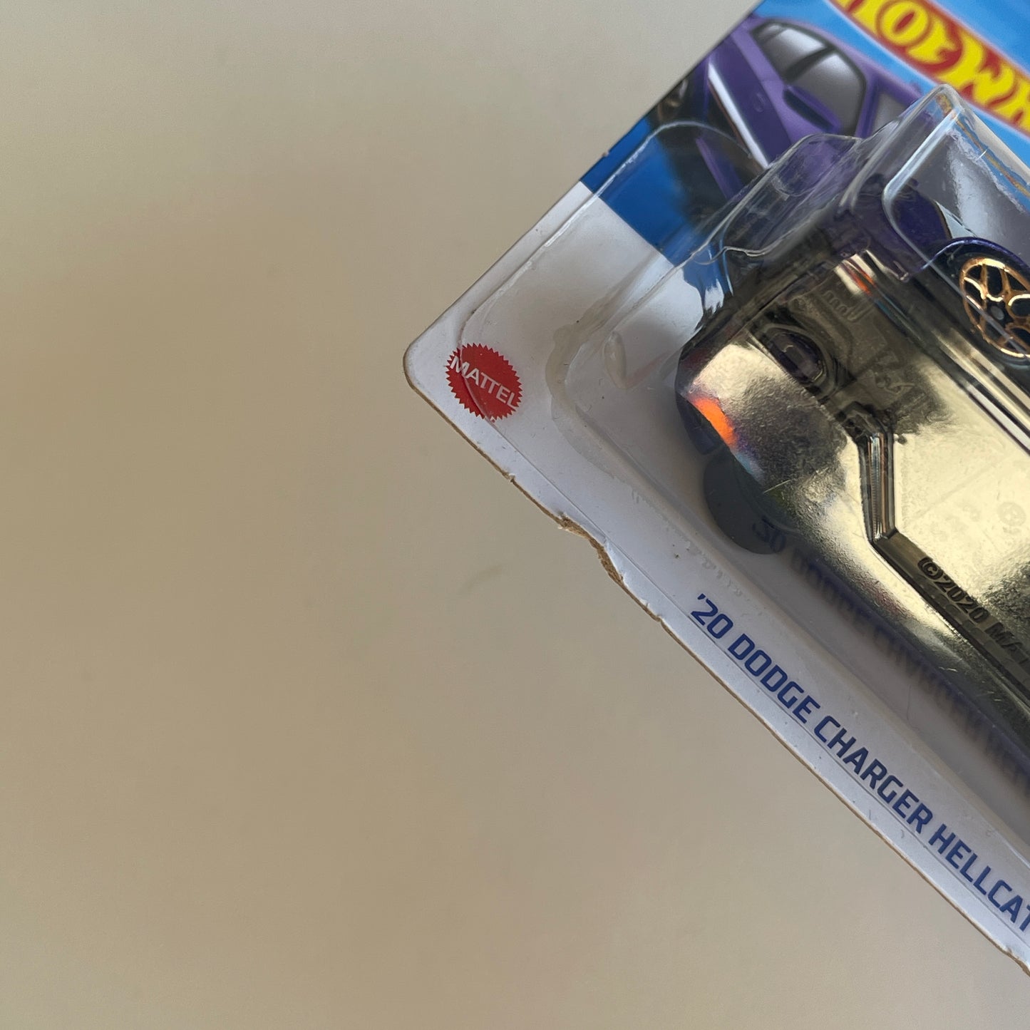 Hot Wheels '20 Dodge Charger Hellcat (Purple) Short Card (Damaged) Then And Now 231/250