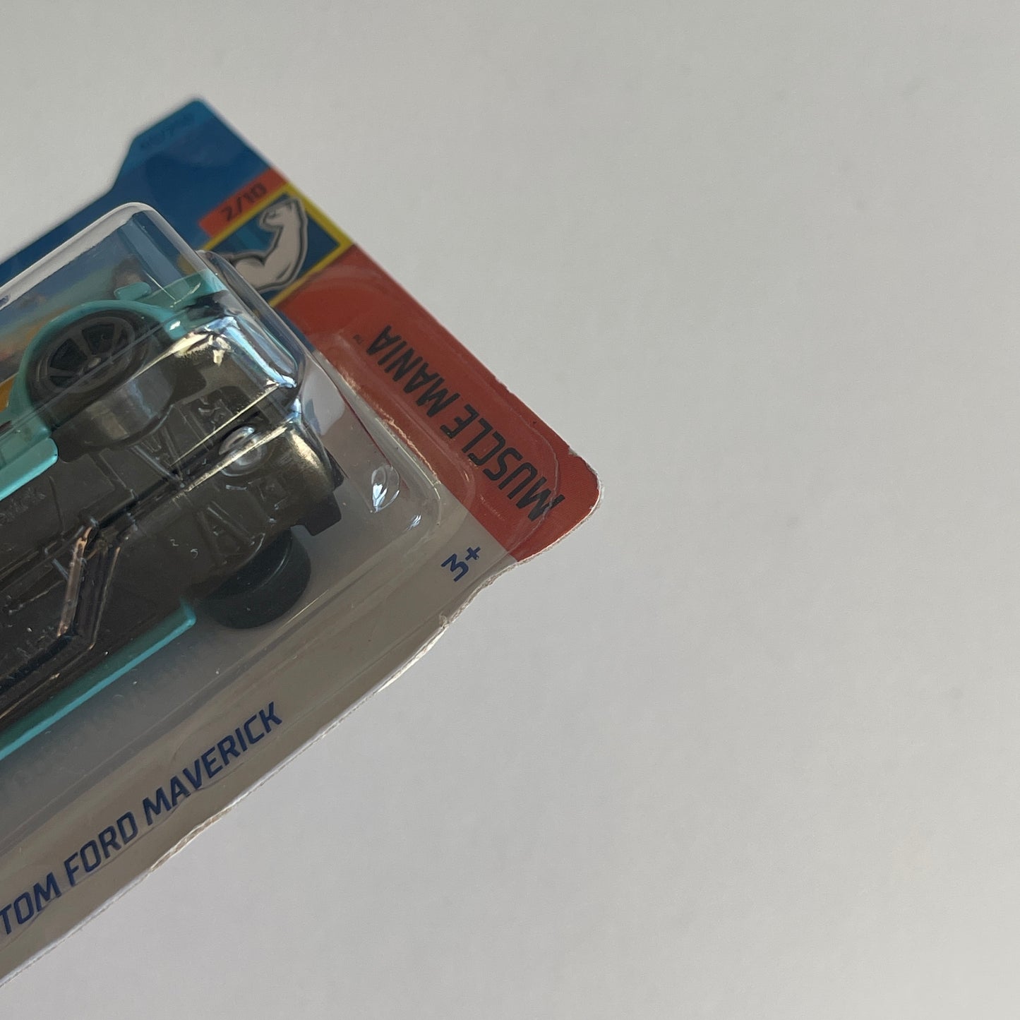 Hot Wheels Custom Ford Maverick (Blue) Short Card (Damaged) Muscle Mania 99/250