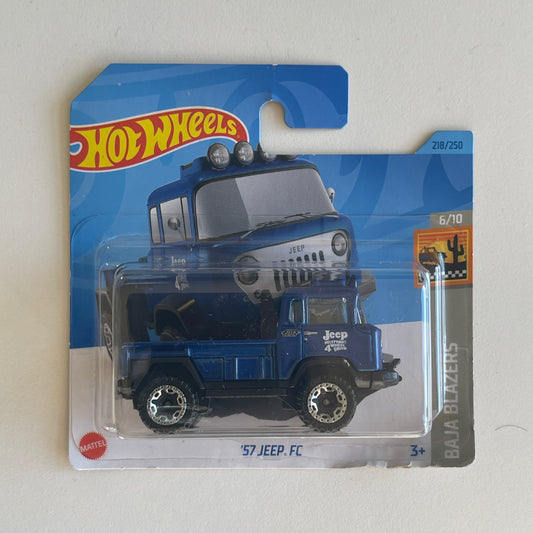 Hot Wheels '57 Jeep FC (Blue) Short Card (Damaged) Baja Blazers 218/250