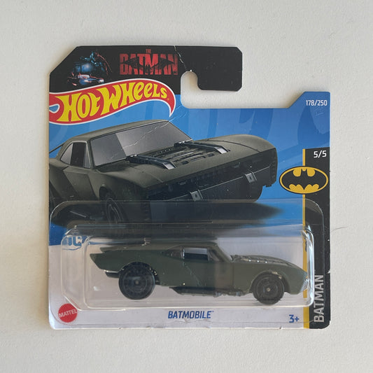 Hot Wheels Batmobile (Dark Green) Short Card (Damaged) Batman 178/250