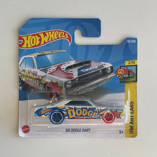 Hot Wheels '68 Dodge Dart (White) Short Card (Damaged) HW Art Cars 63/250