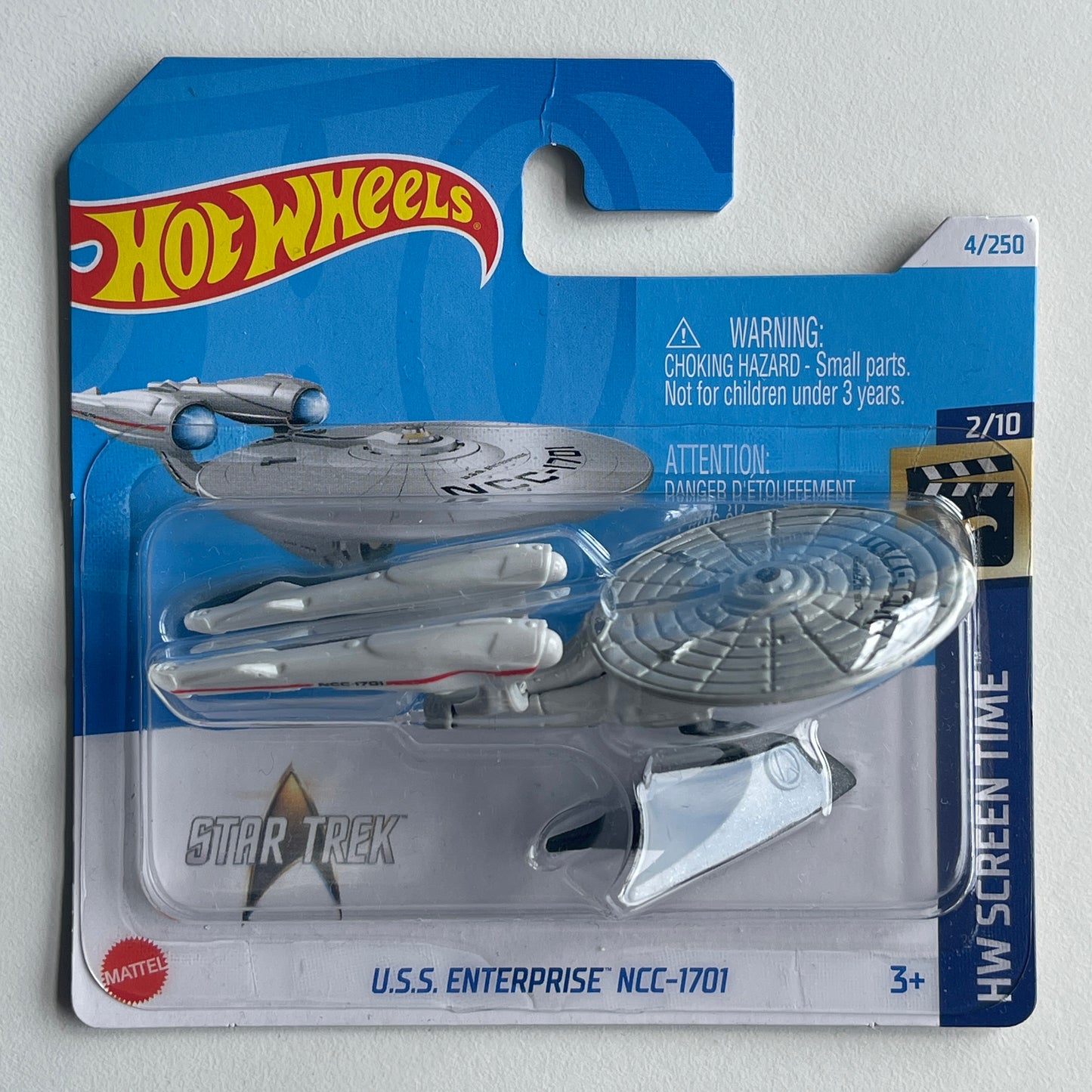 Hot Wheels U.S.S. Enterprise NCC-1701 Short Card (Damaged) HW Screen Time 4/250