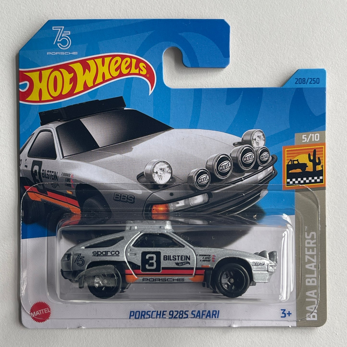 Hot Wheels Porsche 928S Safari (Grey) Short Card Baja Blazers 208/250