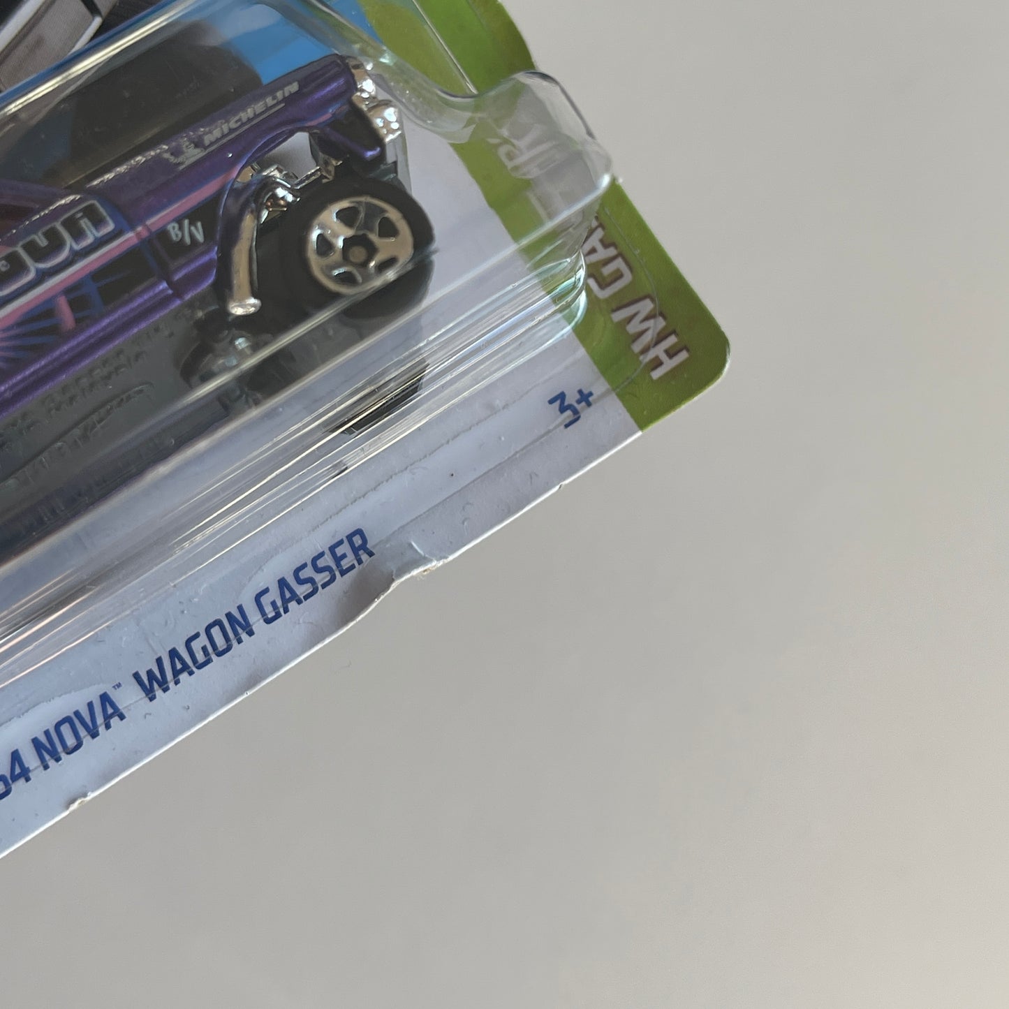 Hot Wheels '64 Nova Wagon Gasser (Purple) Short Card (Damaged) HW Gassers 145/250