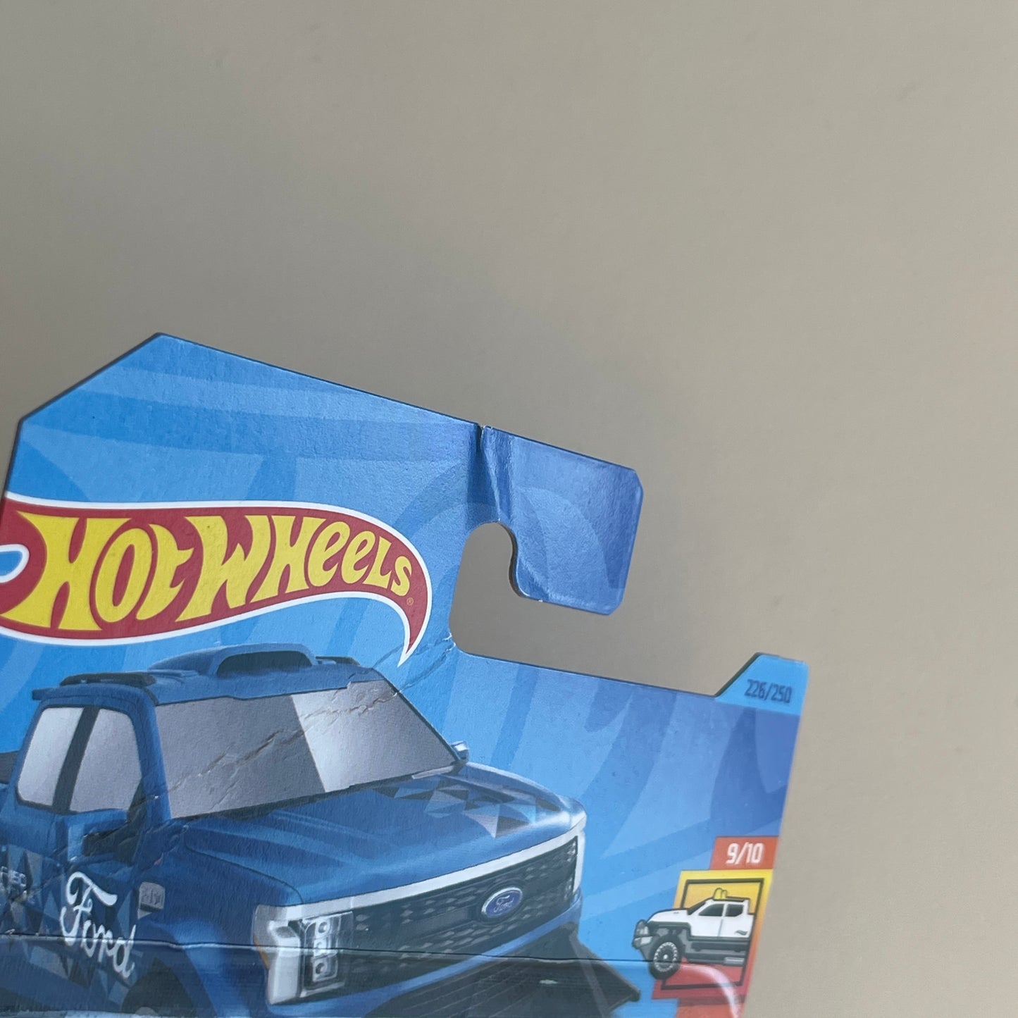 Hot Wheels Ford F-150 Lightening Custom (Blue) Short Card (Damaged) HW Hot Trucks 226/250