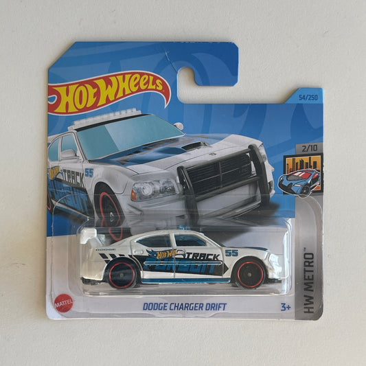 Hot Wheels Dodge Charger Drift (White) Short Card (Damaged) HW Metro 54/250