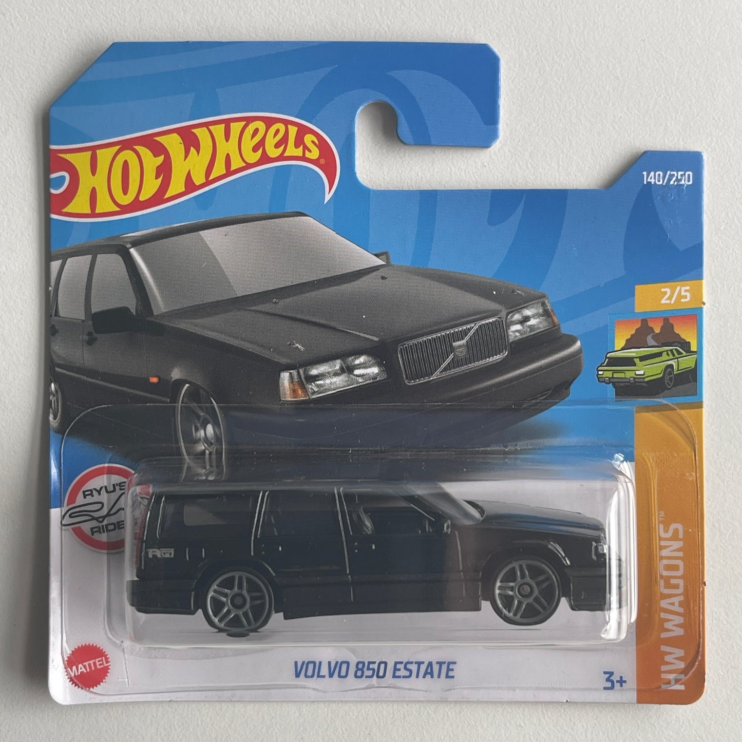 Hot Wheels Volvo 850 Estate (Black) Short Card (Damaged) HW Wagons 140/250