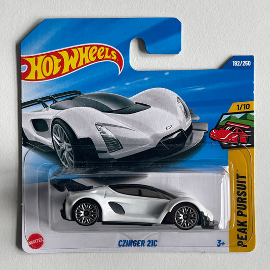Hot Wheels Czinger 21C (White) Short Card Peak Pursuit 192/250