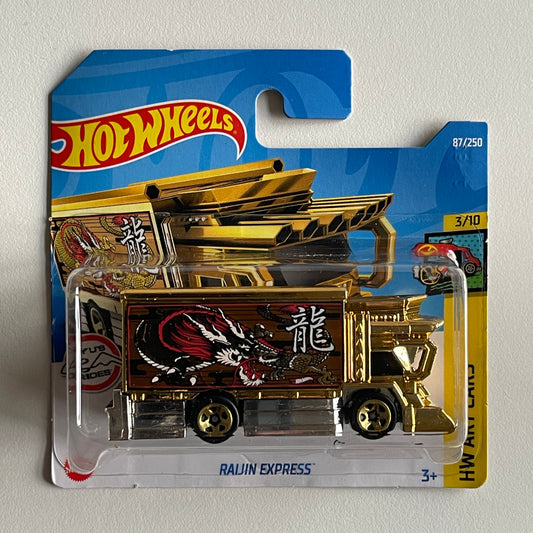 Hot Wheels Raijin Express (Gold) Short Card (Damaged) HW Art Cars 87/250