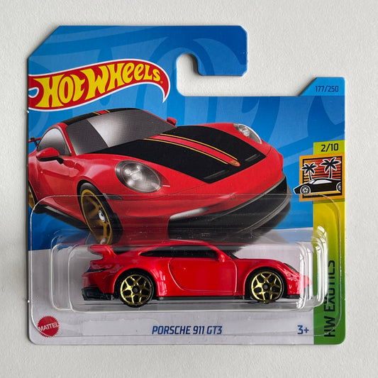 Hot Wheels Porsche 911 GT3 (Red) Short Card HW Exotics 177/250