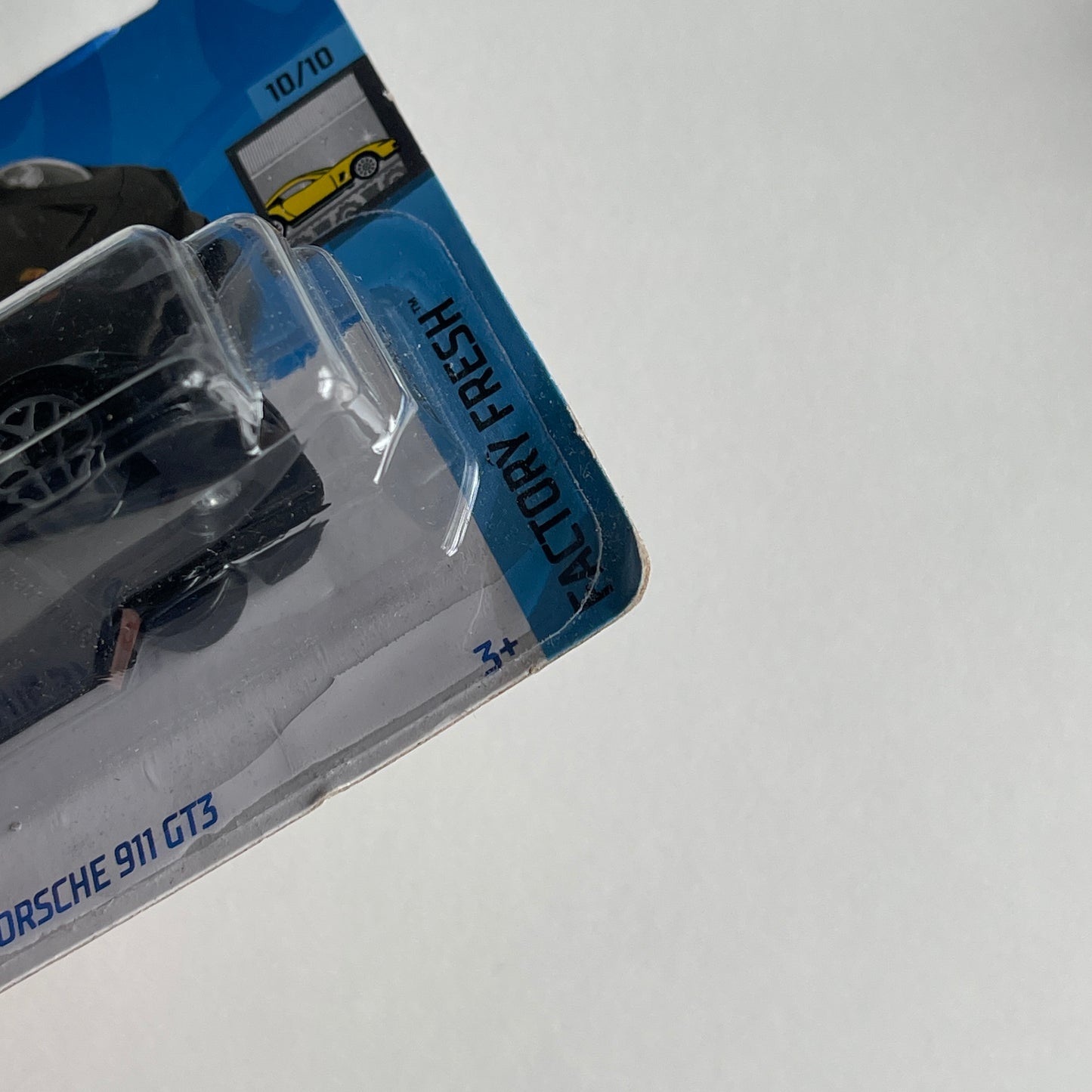 Hot Wheels Porsche 911 GT3 (Black) Short Card (Damaged) Factory Fresh 199/250