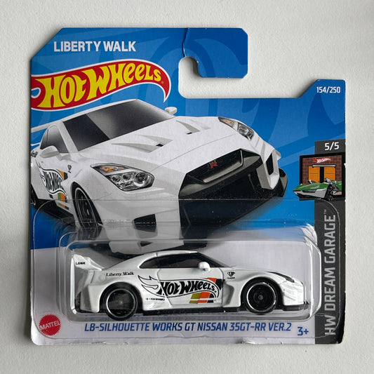 Hot Wheels LB-Silhouette Works GT Nissan 35GT-RR Ver.2 (White) Short Card (Damaged) HW Dream Garage 154/250