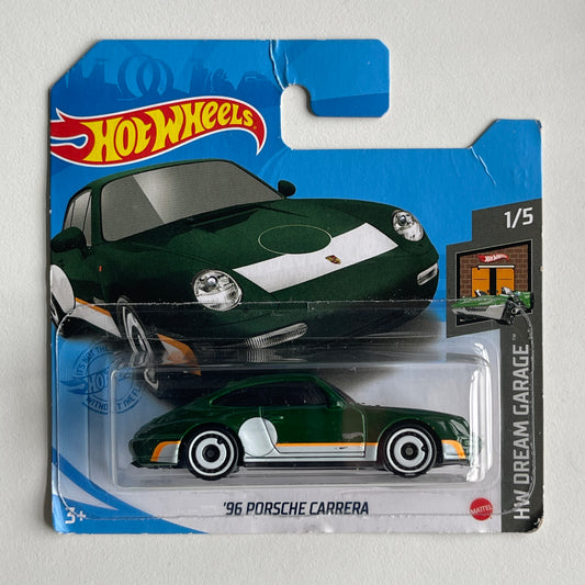 Hot Wheels '96 Porsche Carrera (Green) Short Card (Damaged) HW Dream Garage 16/250