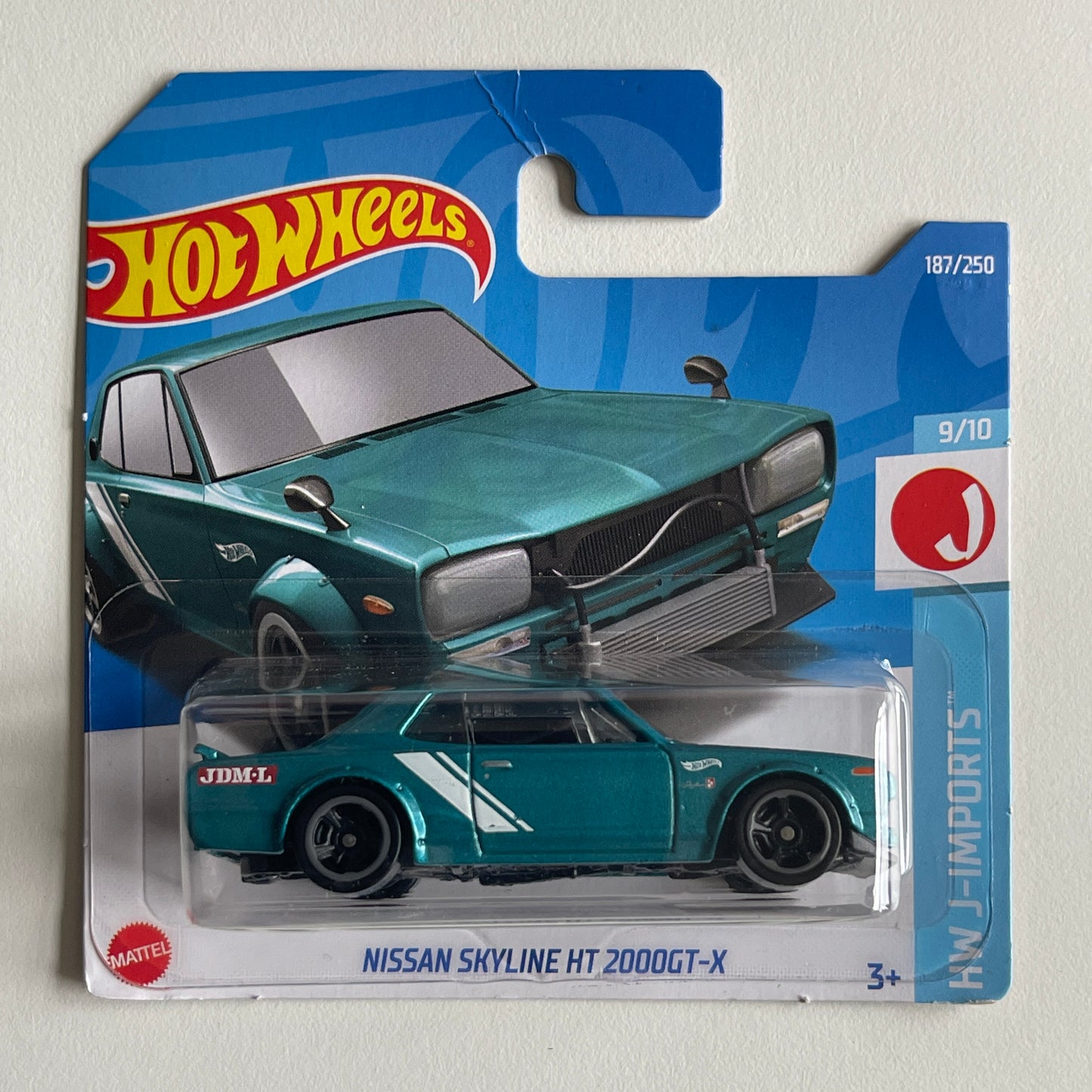 Hot Wheels Nissan Skyline HT 2000GT-X (Green) Short Card (Damaged) HW J-Imports 187/250