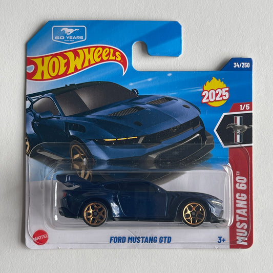 Hot Wheels Ford Mustang GTD (Navy Blue) Short Card Mustang 60 34/250